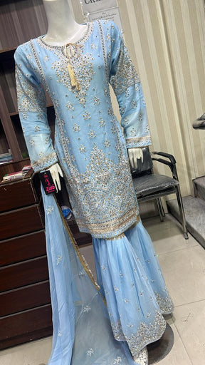 SHAZAIB 3PC EMBROIDERED CHIFFON READYMADE 351