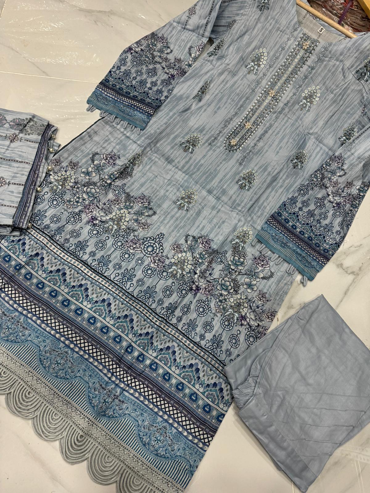 NISHAT INSPIRED’ EMBROIDERED LAWN 3PC READYMADE - NEL431