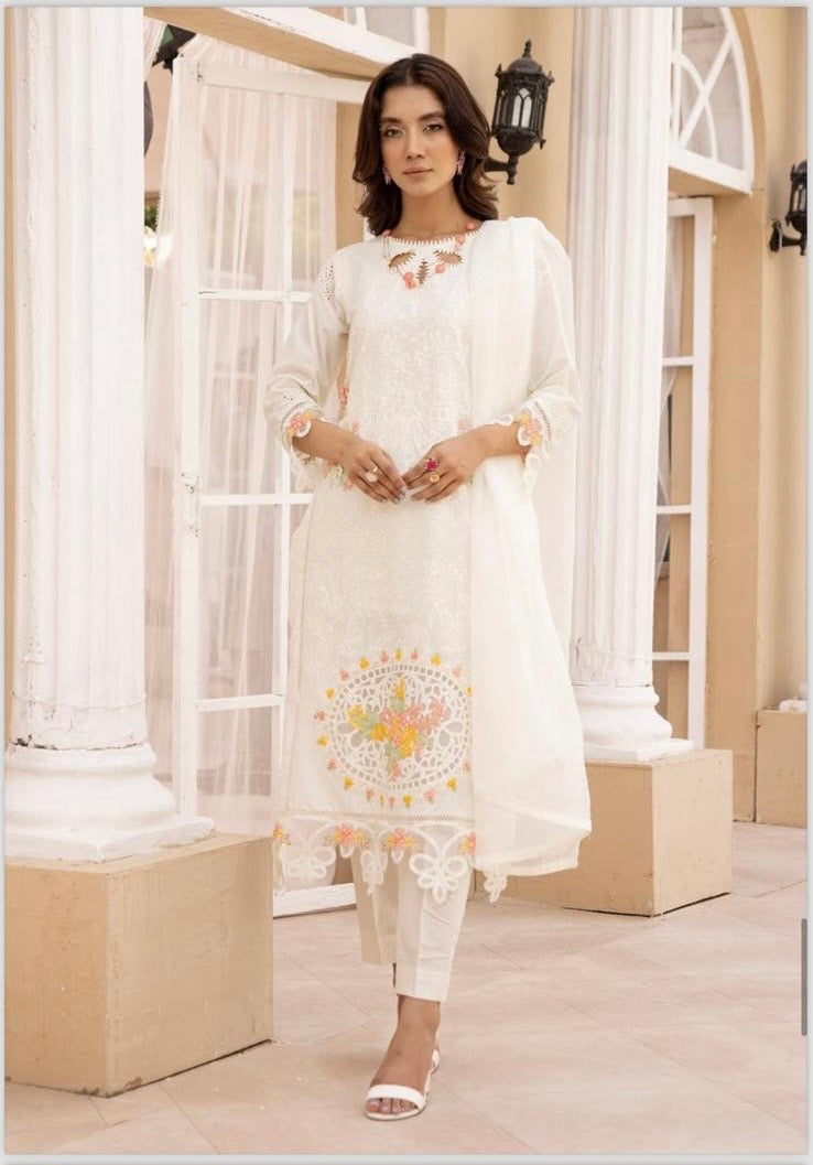 SIMRANS ‘MARIA B INSPIRED’ | EMBROIDERED COTTON READYMADE | SM584