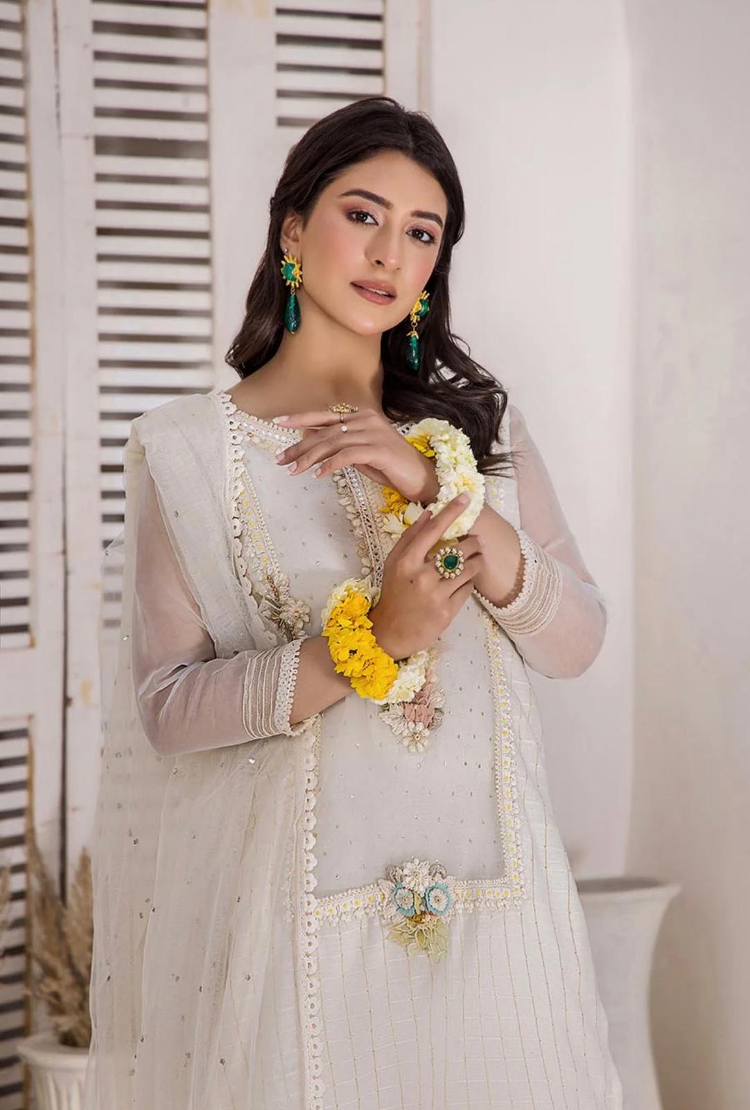 KHUDA BAKSH CREATIONS | EMBROIDERED 3PC READY TO WEAR | F-112