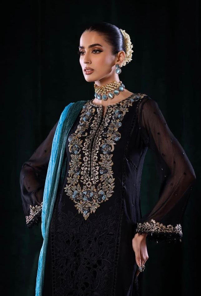 KHUDABAKSH CREATIONS 3PC LUXURY EID COLLECTION READYMADE - 8424