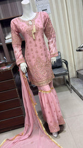 SHAZAIB 3PC EMBROIDERED CHIFFON READYMADE 353