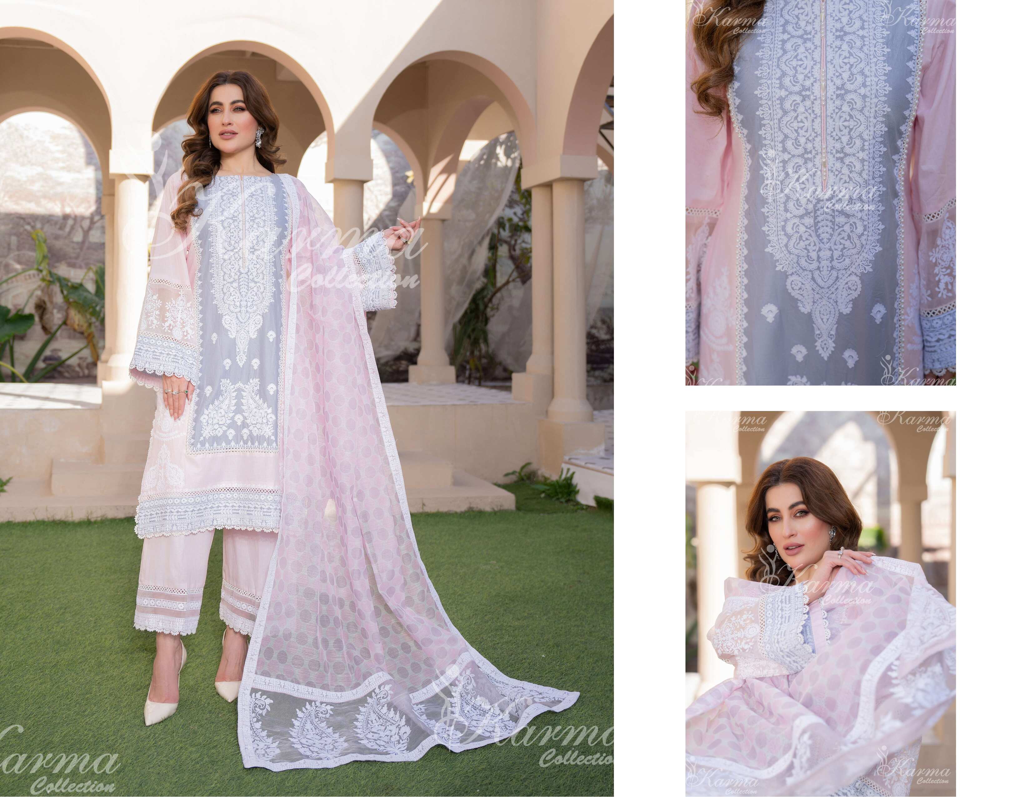 KARMA COLLECTION | EMBROIDERED COTTON READYMADE | KMA-1343