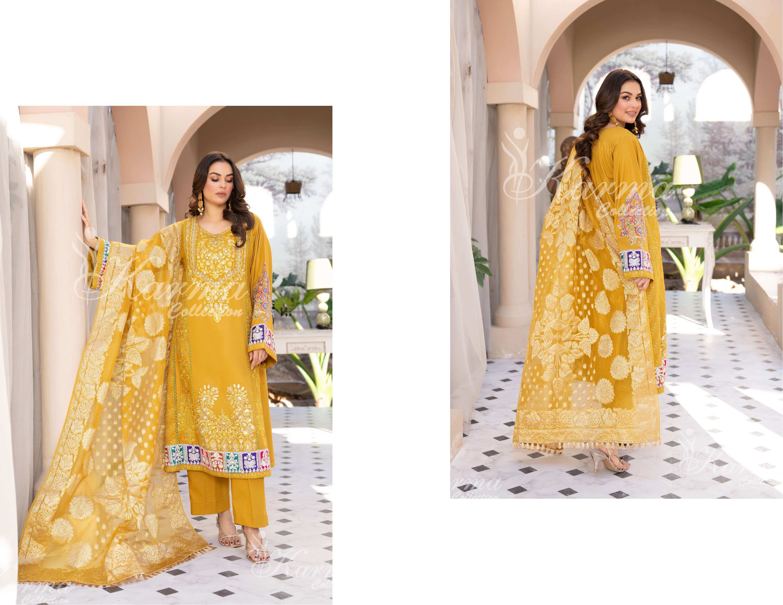 KARMA COLLECTION | EMBROIDERED COTTON READYMADE | KMA-1335