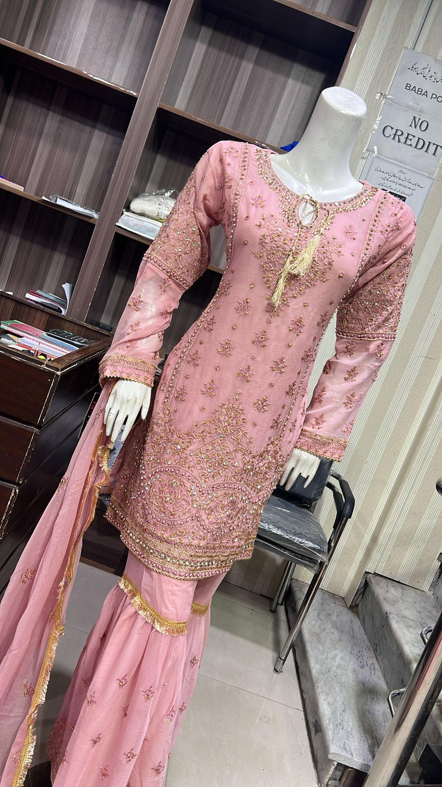 SHAZAIB 3PC EMBROIDERED CHIFFON READYMADE 353