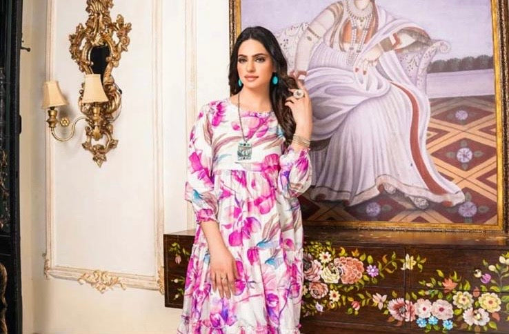 SIMRANS Rozana Floral Printed 2 Piece Lawn Co-ords Outfit Set D3