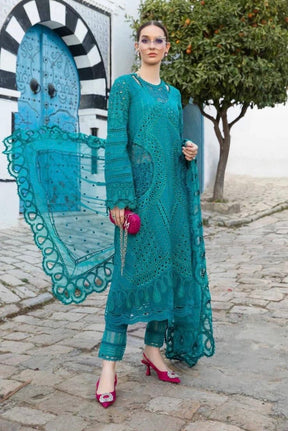 SIMRANS Maria B Inspired Embroidered Lawn D2417-3 Piece Outfit With Straight Trousers
