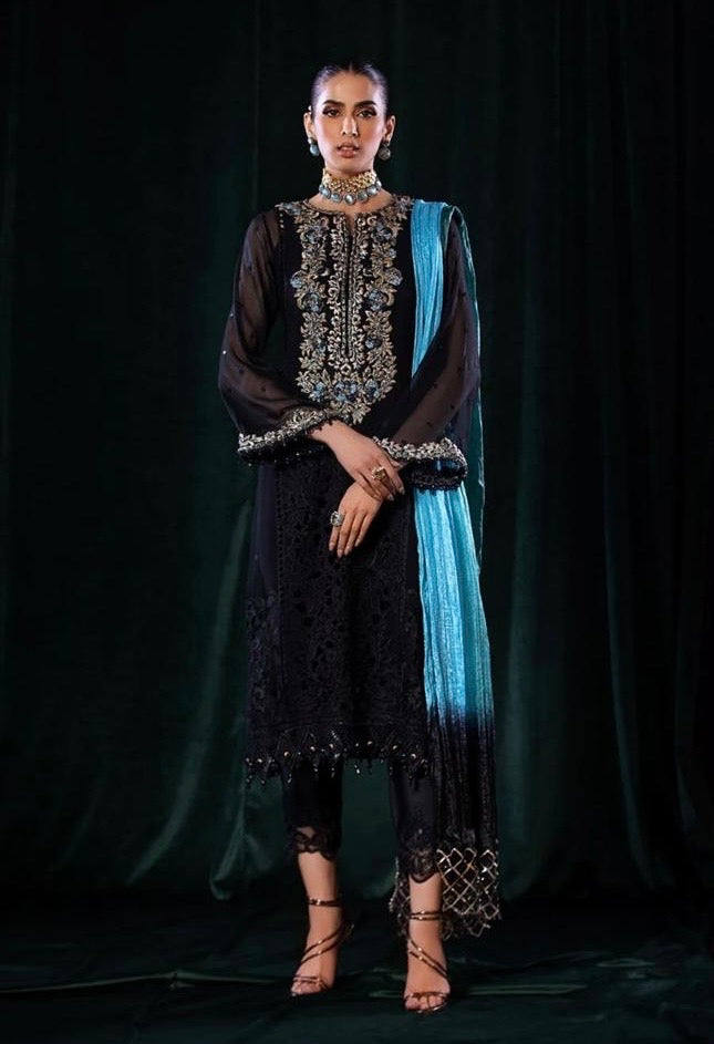 KHUDABAKSH CREATIONS 3PC LUXURY EID COLLECTION READYMADE - 8424