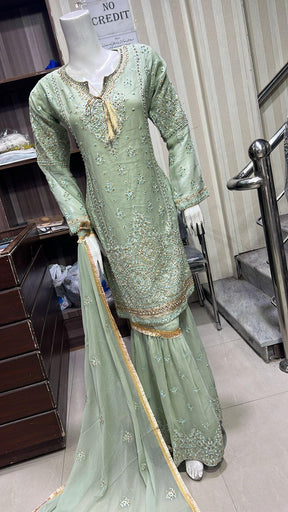 SHAZAIB 3PC EMBROIDERED CHIFFON READYMADE 354