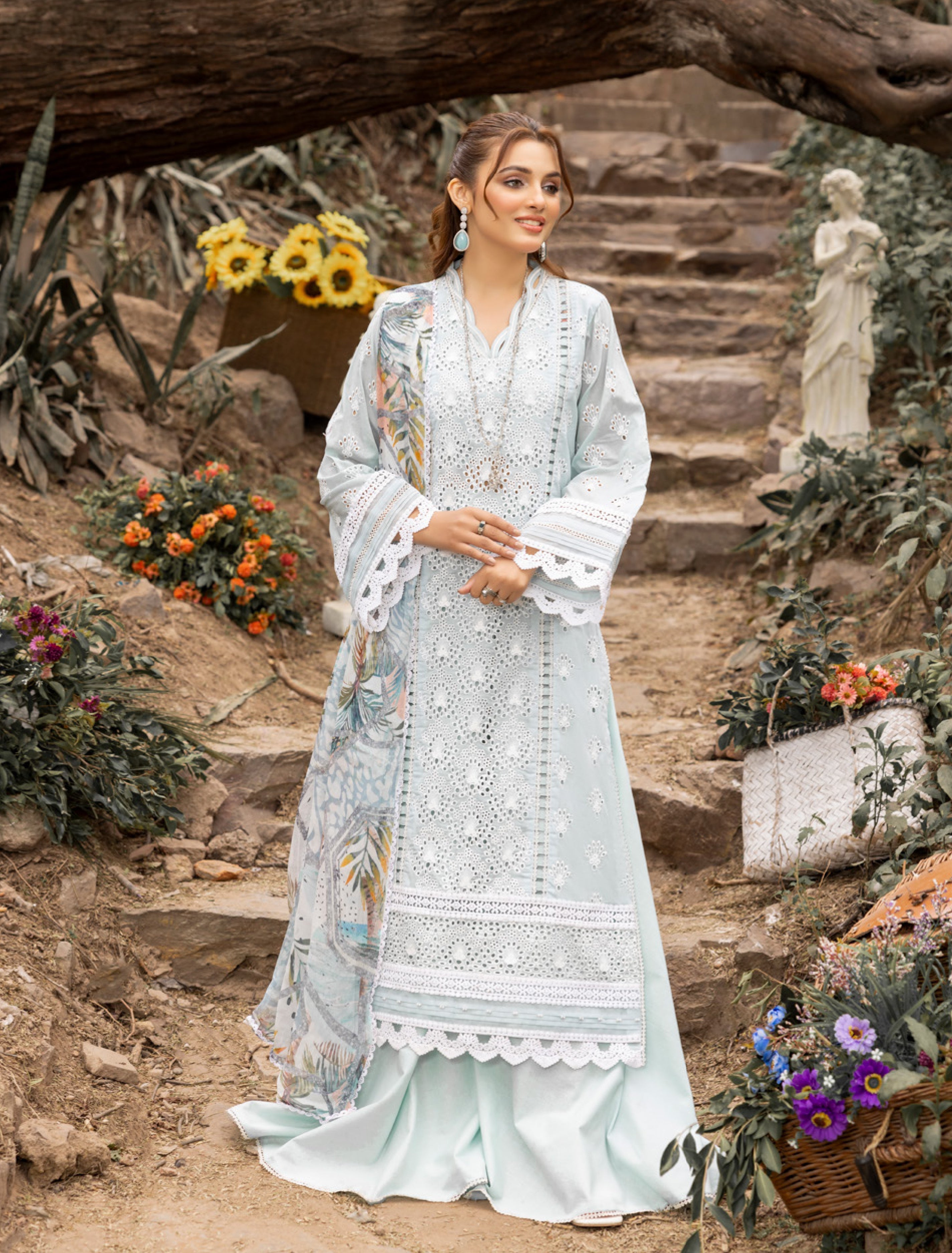 ADAN’S LAWN BY IRHA ZIA 3PC CHIKANKARI READYMADE ADLS242 SIMRANS