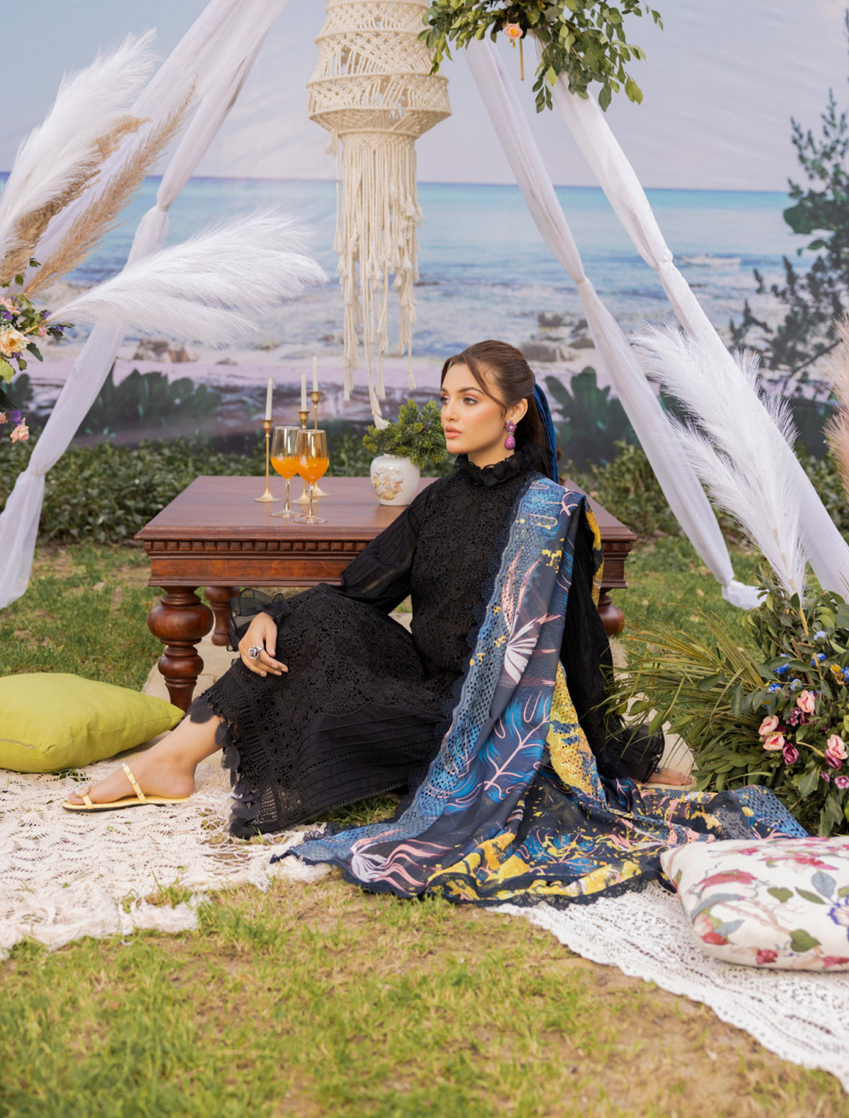 ADAN’S LAWN BY IRHA ZIA 3PC CHIKANKARI READYMADE ADLS244 SIMRANS