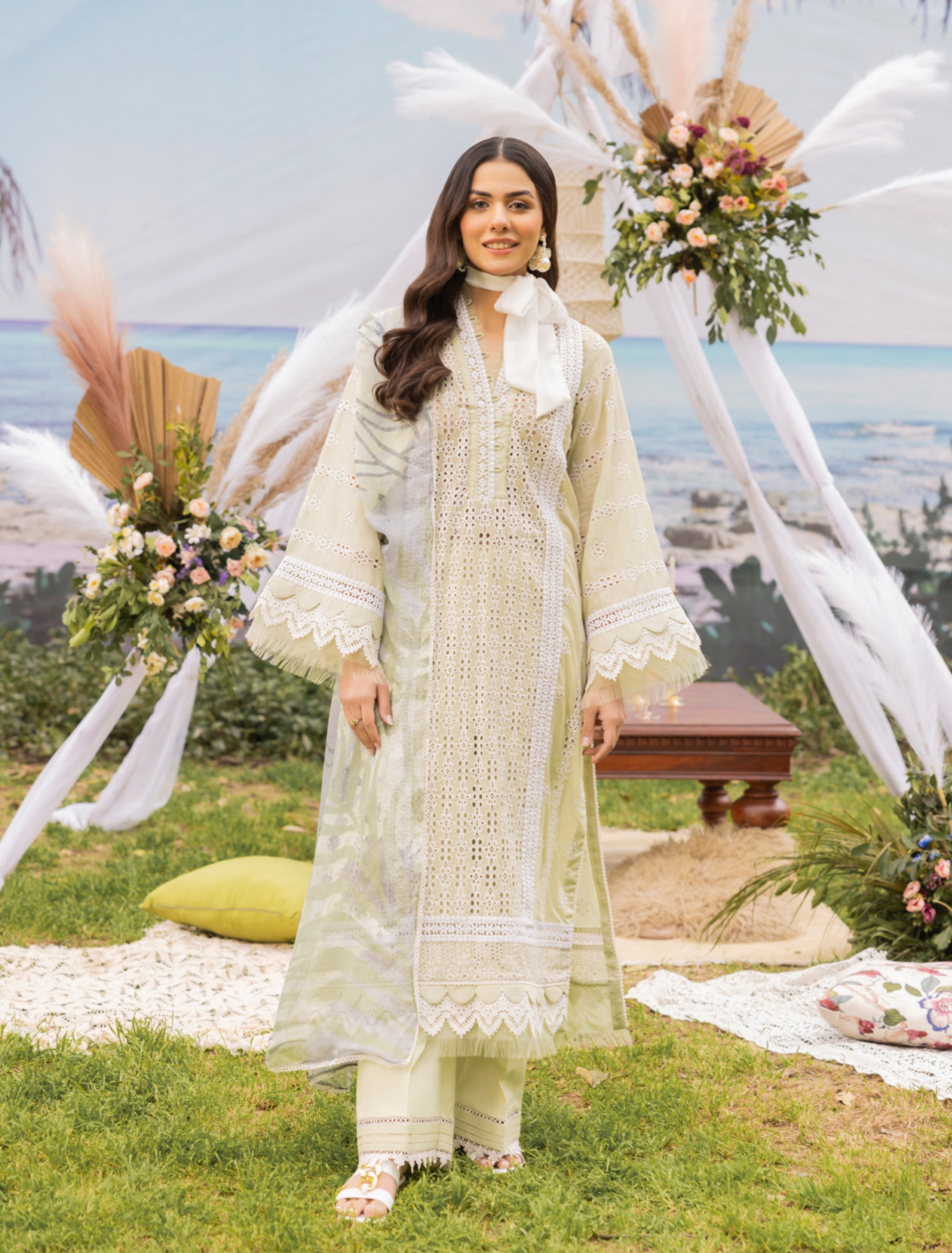 ADAN’S LAWN BY IRHA ZIA 3PC CHIKANKARI READYMADE ADLS245 SIMRANS