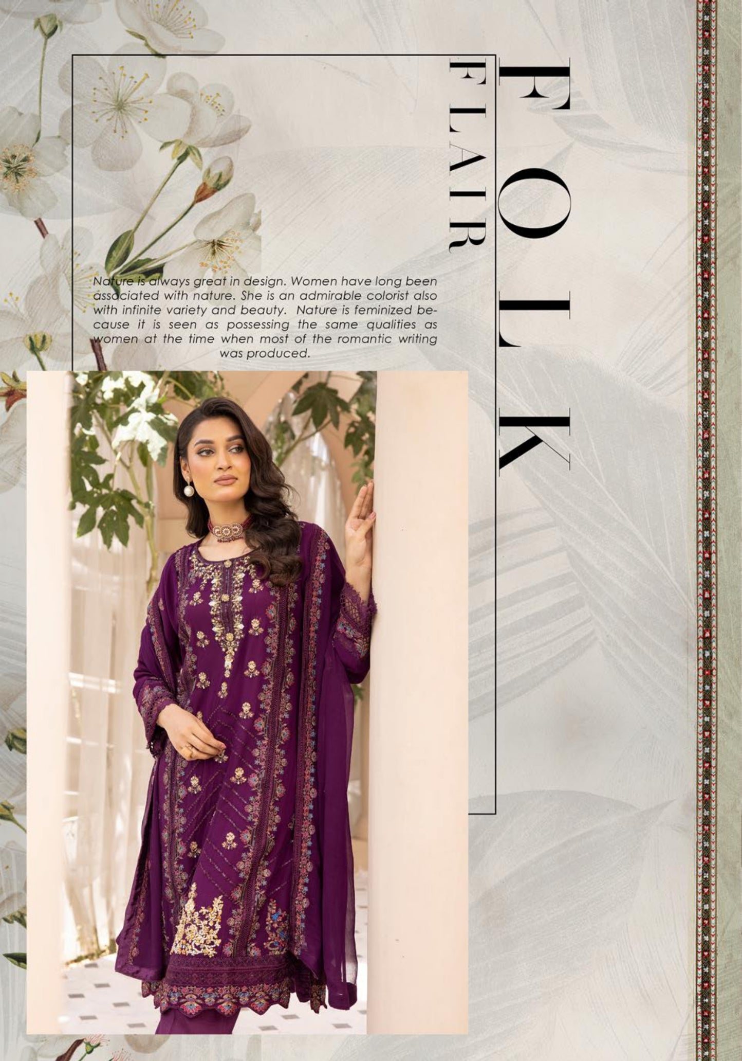 SIMRANS Agha Noor lux by 3 piece embroidered chiffon suit SMC5721