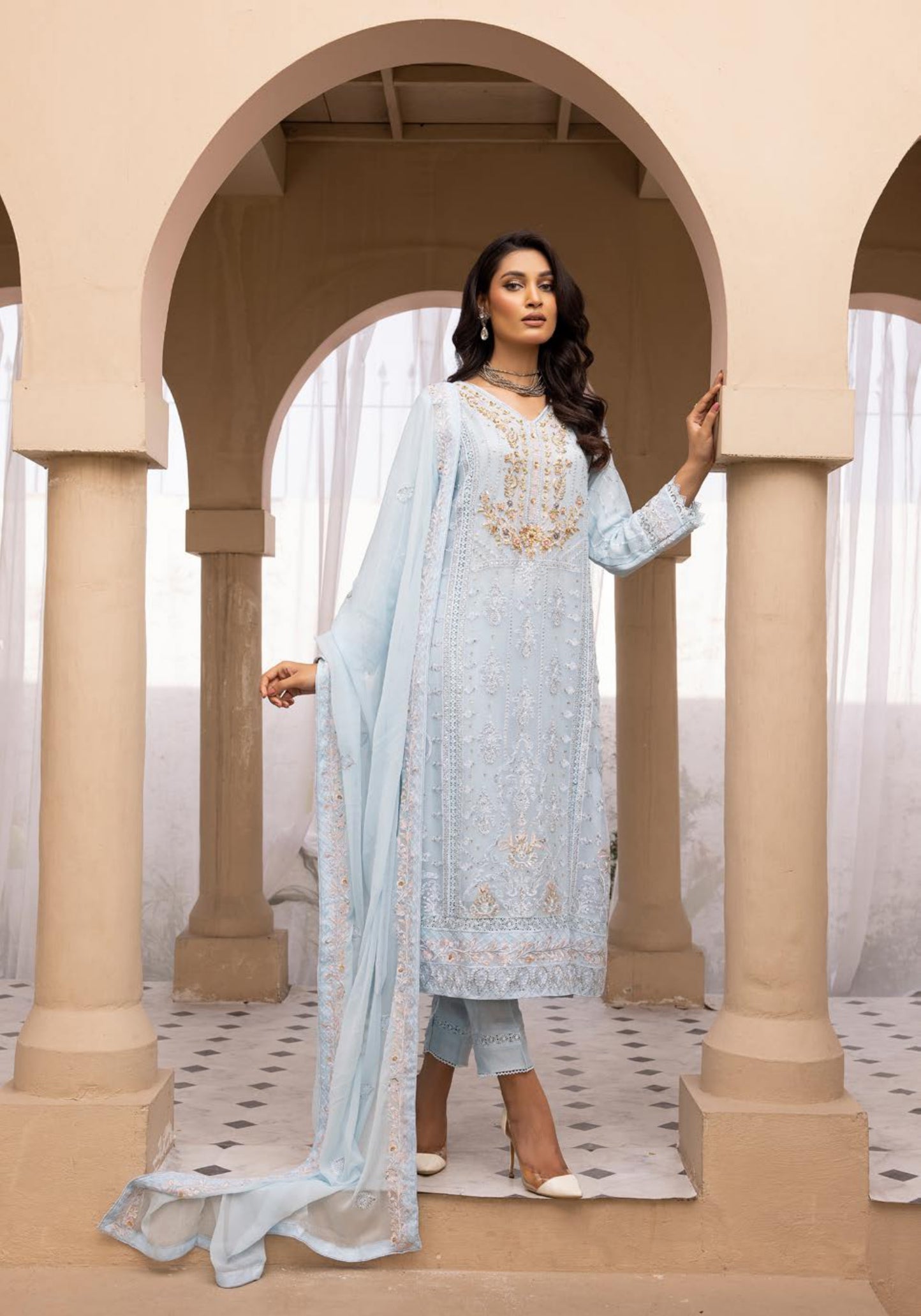 Agha noor 3 piece suit 2024