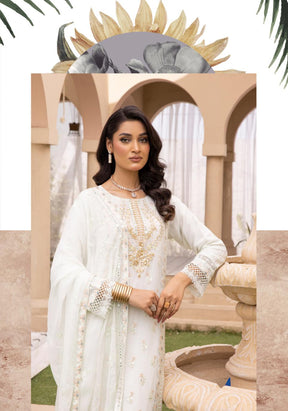 SIMRANS Agha Noor lux by Shiffonz 3 piece embroidered chiffon suit SMC5725