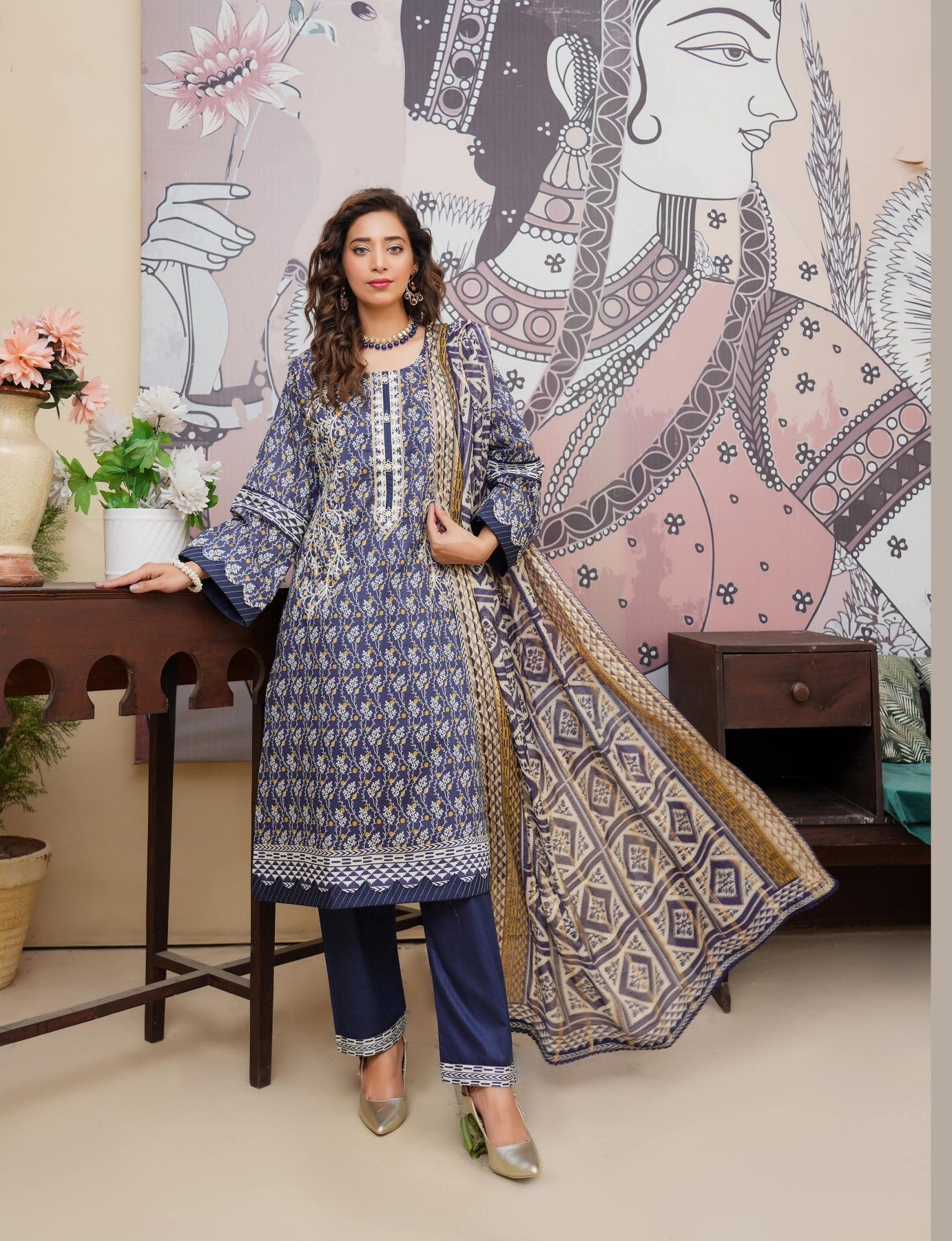 MUNIRA | EMBROIDERED LAWN READYMADE | MTL03