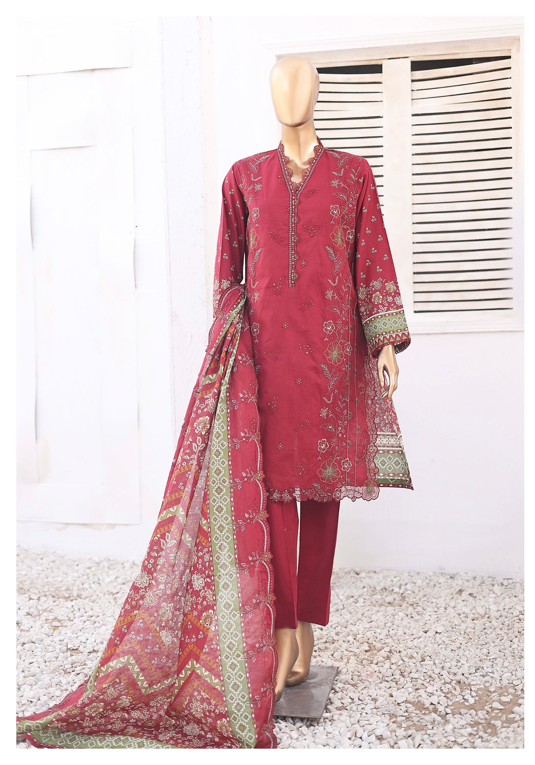 BIN SAEED 3PC EMBROIDERED READYMADE BSL355