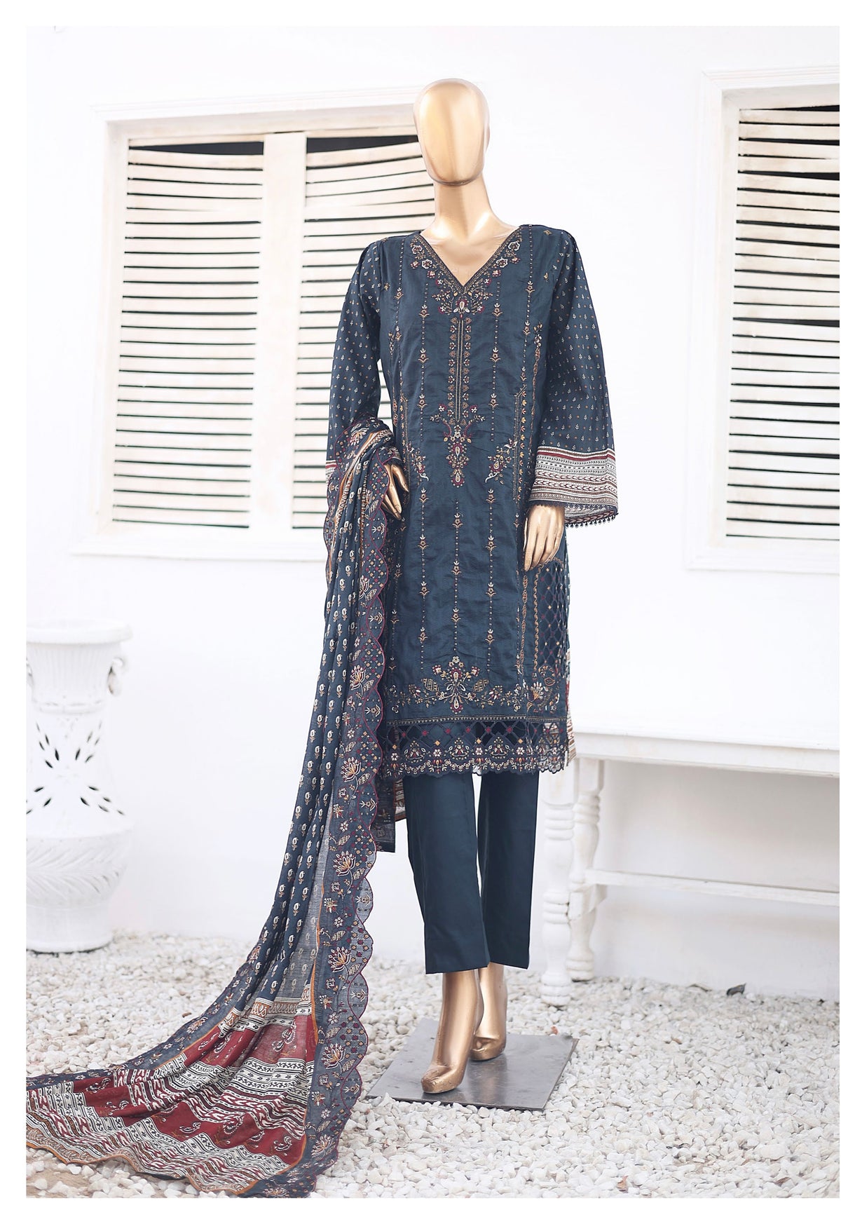 BIN SAEED 3PC EMBROIDERED READYMADE BSL356