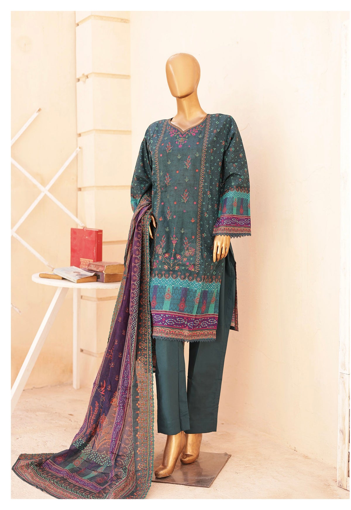 BIN SAEED 3PC EMBROIDERED READYMADE BSL360