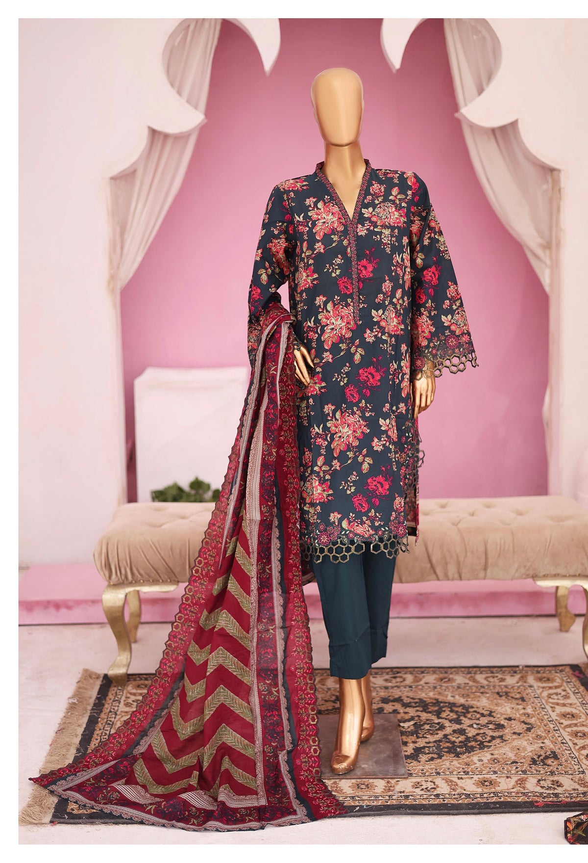 BIN SAEED 3PC EMBROIDERED READYMADE BSL362