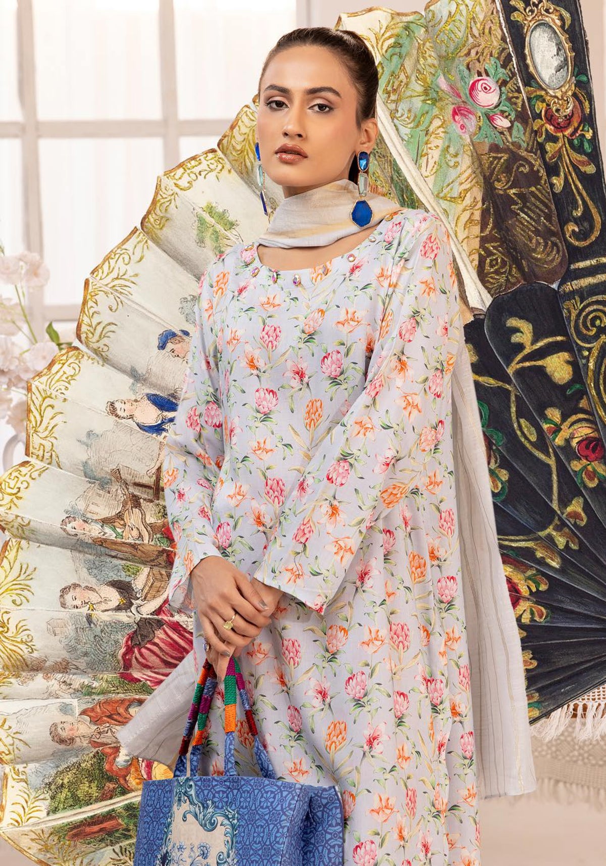 SIMRANS ‘HANNAH B’ | PRINTED LAWN READYMADE | SM502