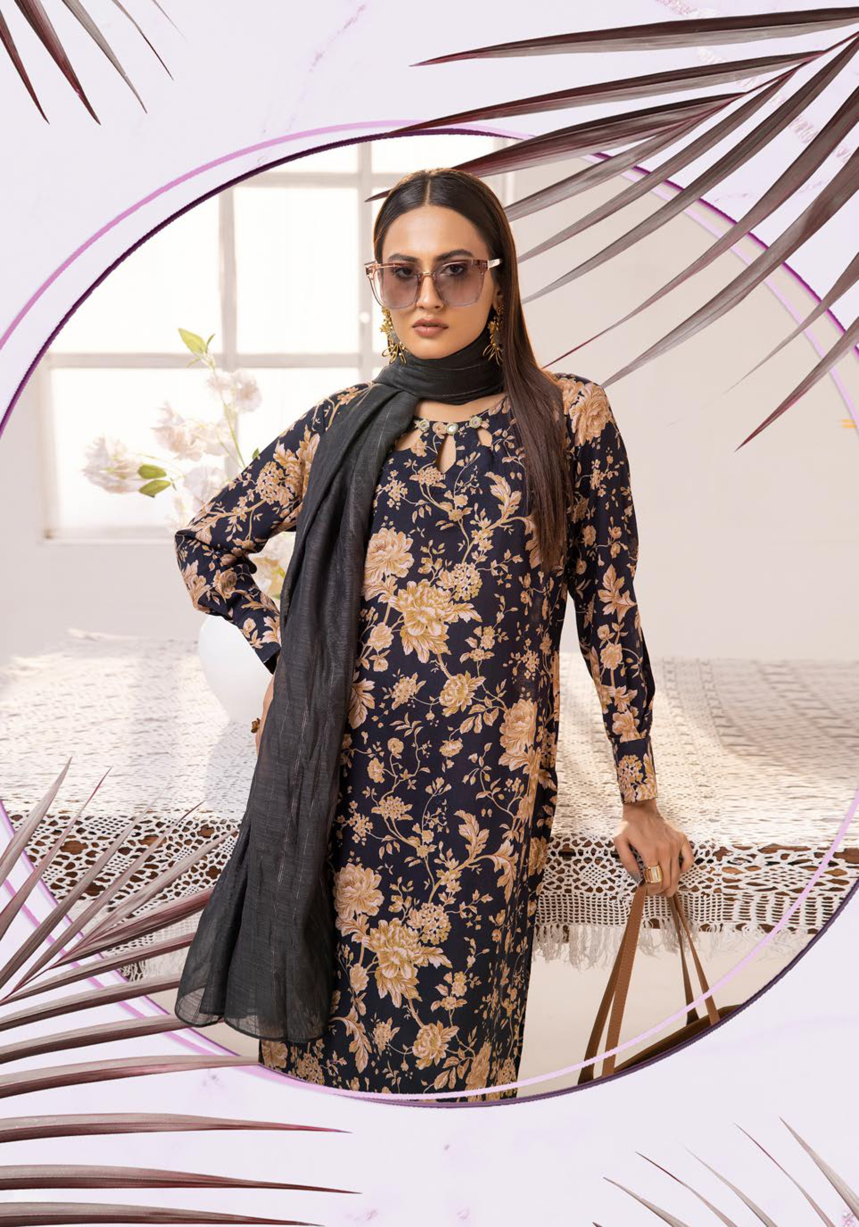 SIMRANS ‘HANNAH B’ | PRINTED LAWN READYMADE | SM503