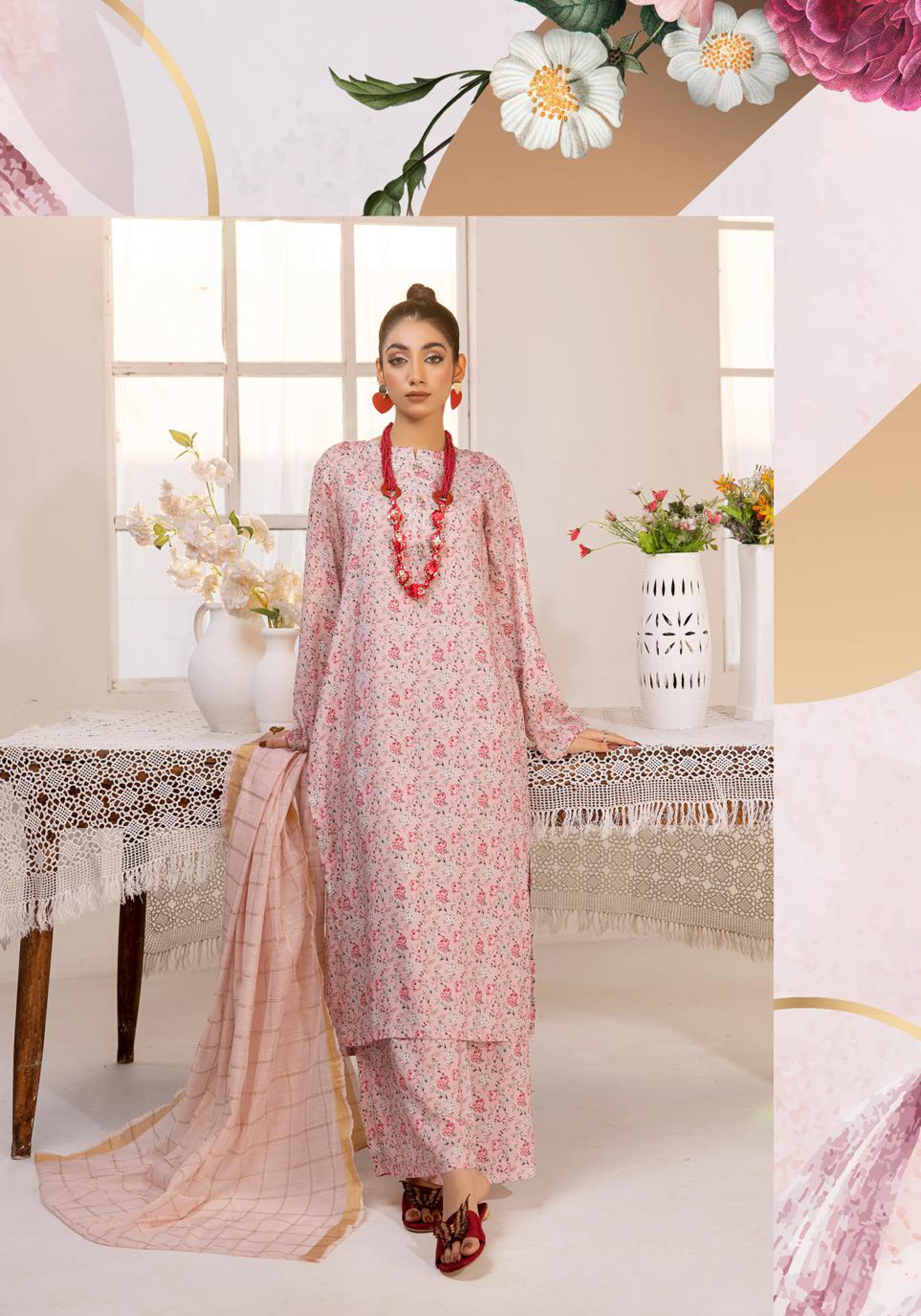 SIMRANS ‘HANNAH B’ | PRINTED LAWN READYMADE | SM504