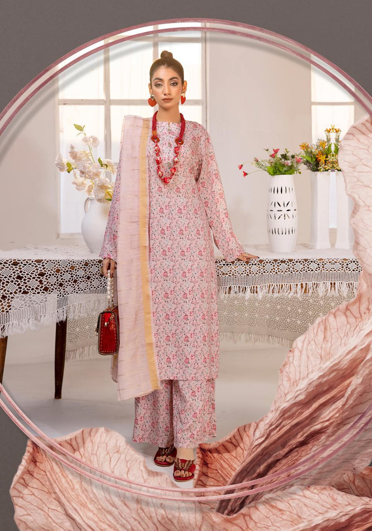 SIMRANS ‘HANNAH B’ | PRINTED LAWN READYMADE | SM504