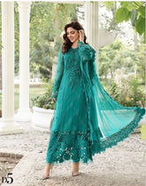 UNSTICHED/READYMADE Embroidered Chiffon Suit | MPC-24-105