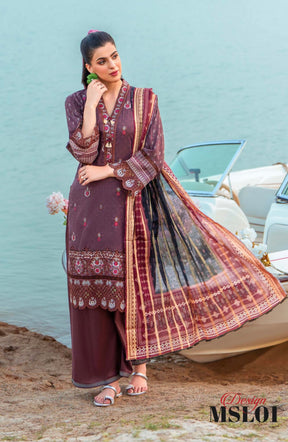 MUNIRA | EMBROIDERED LAWN READYMADE | MVL01