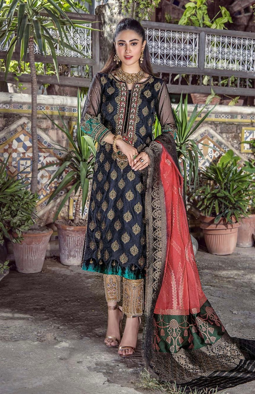 KHUDA BAKSH CREATIONS EMBROIDERED 3PC READYMADE - M-107