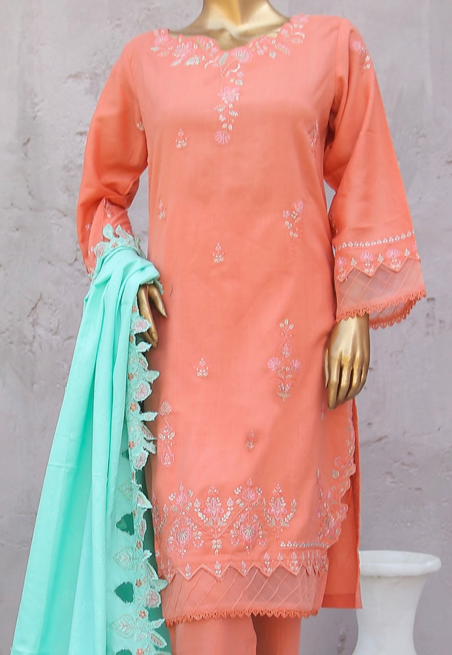 BIN SAEED JANAN EMBROIDERED DHANAK 3PC READYMADE BSJD7865