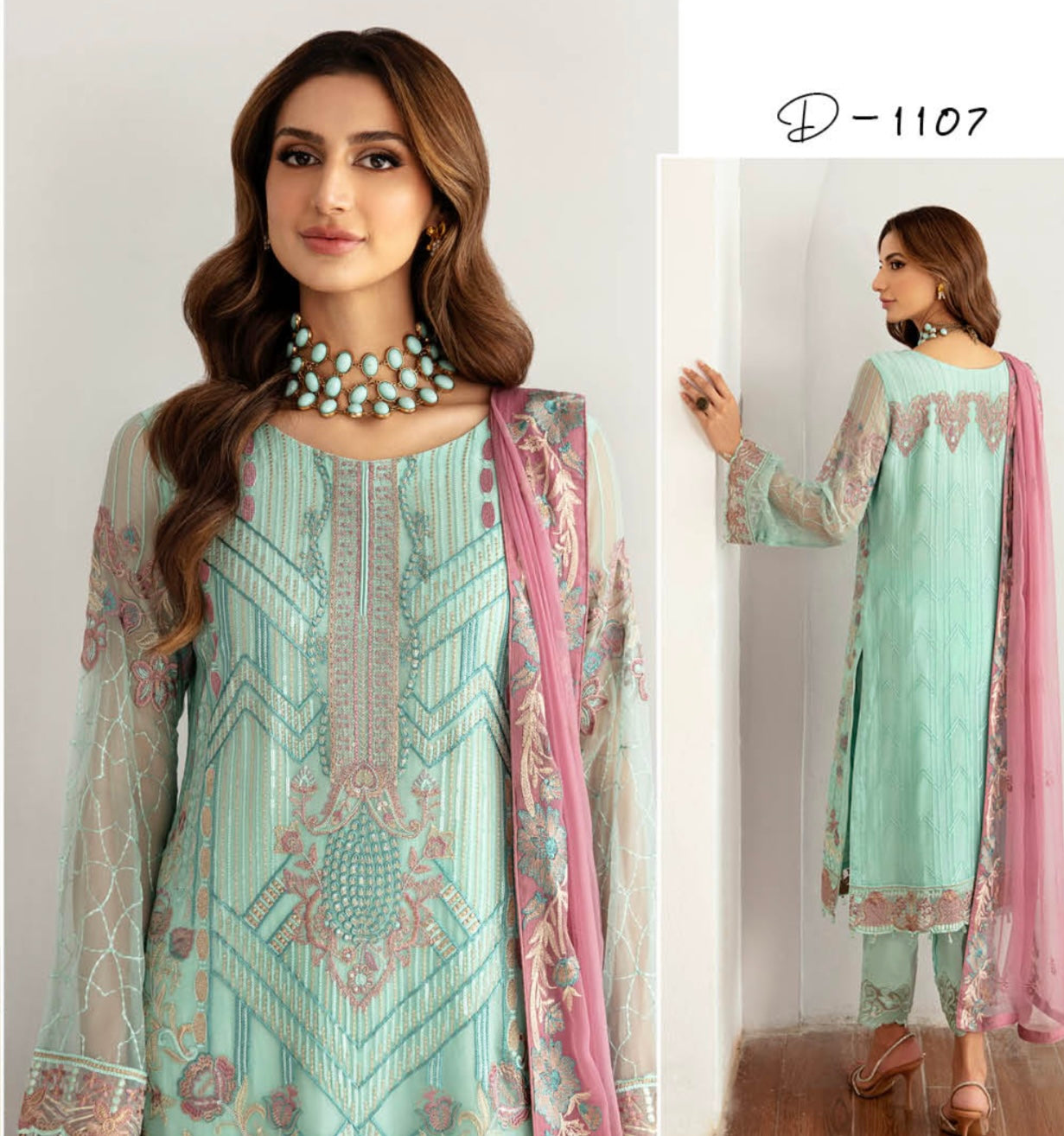 RAMSHA RANGOON CHIFFON VOL 11 READYMADE D1117 S