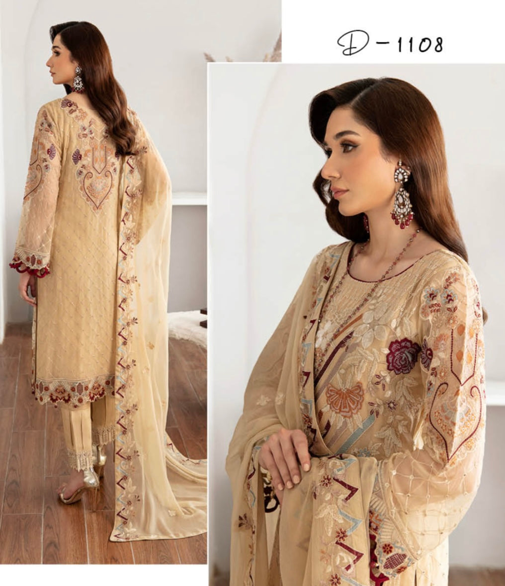 RAMSHA | RANGOON CHIFFON VOL 11 READYMADE | D1118