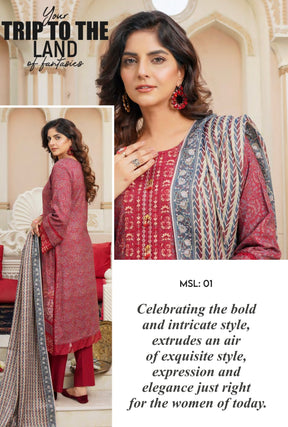 MUNIRA | EMBROIDERED DHANAK READYMADE | MHL01