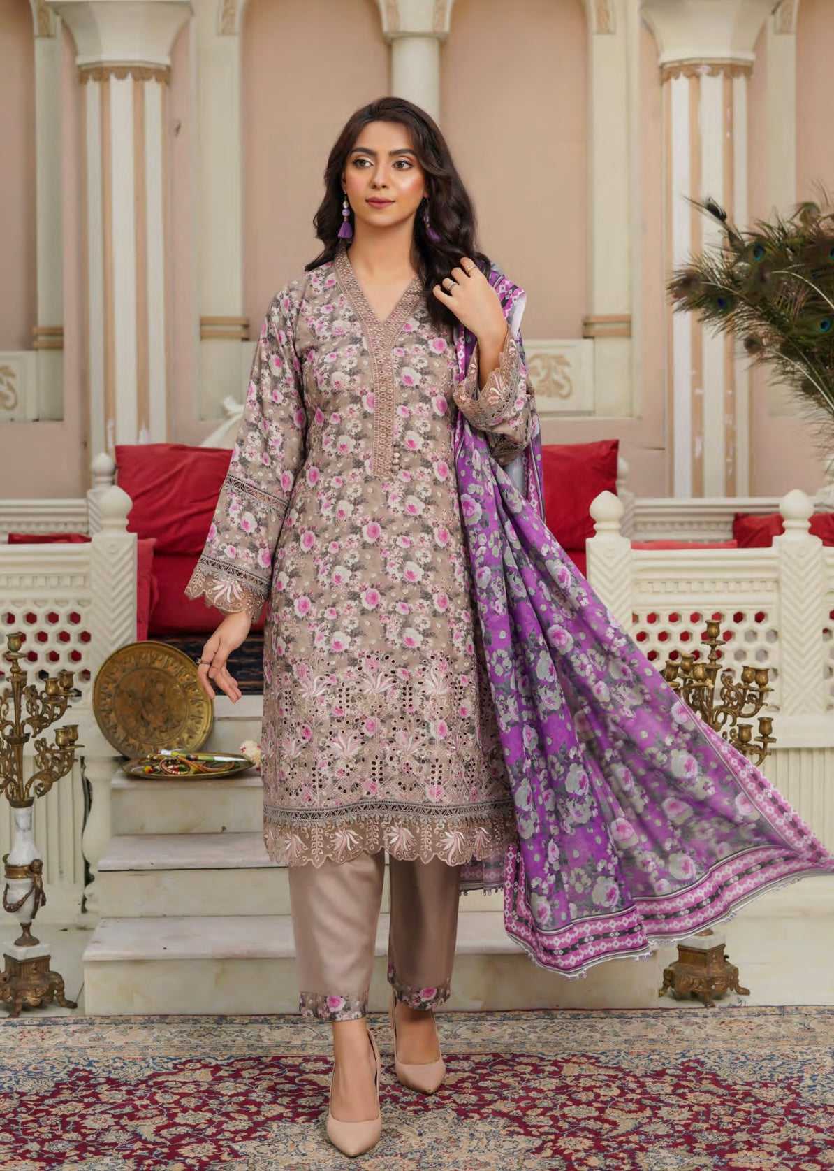 MUNIRA | EMBROIDERED DHANAK READYMADE | MHL02