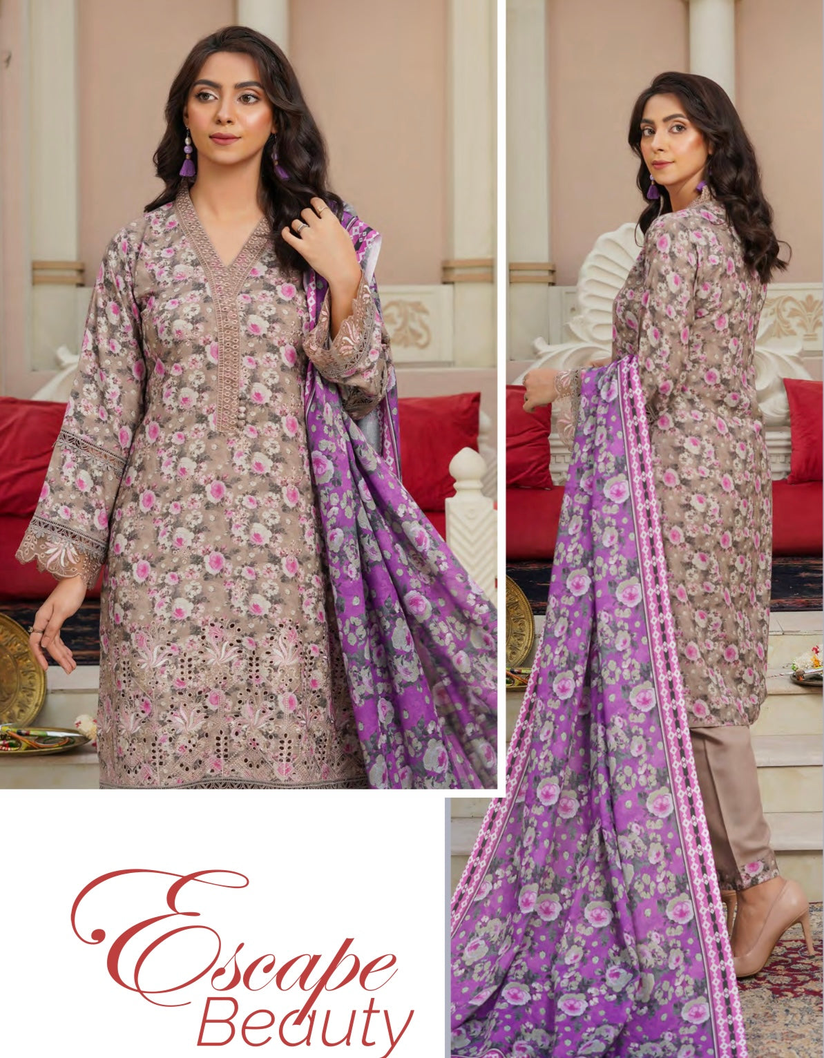 MUNIRA | EMBROIDERED DHANAK READYMADE | MHL02