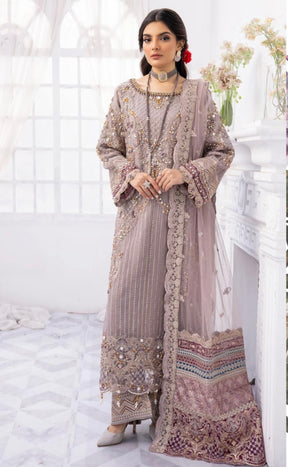 SIMRANS Premium Embroidered 3 Piece Lilac Wedding Outfit LCR:9011