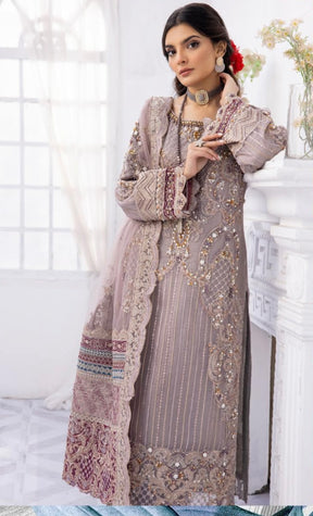 SIMRANS Premium Embroidered 3 Piece Lilac Wedding Outfit LCR:9011