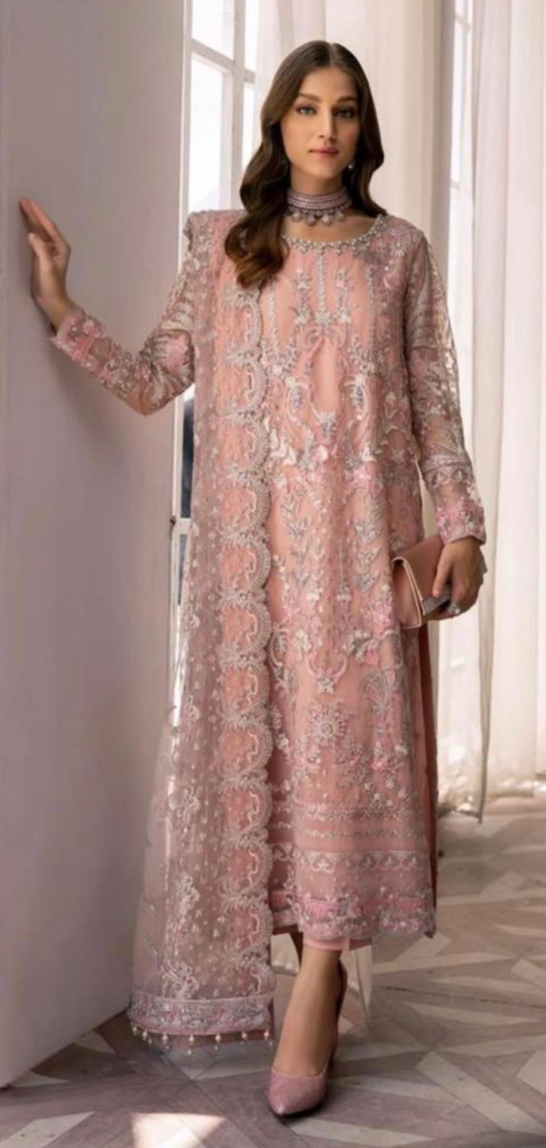 MB INSPIRED BY SIMRANS EMBROIDERED CHIFFON READYMADE MBCR:305