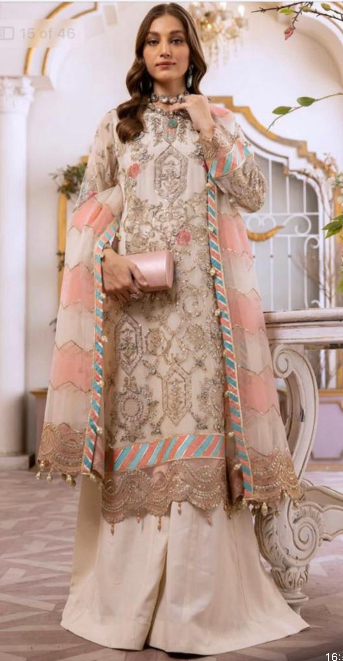MB INSPIRED BY SIMRANS EMBROIDERED CHIFFON READYMADE MBCR:306