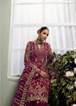 MB INSPIRED BY SIMRANS EMBROIDERED SOFT NET CHIFFON READYMADE MBCR:304