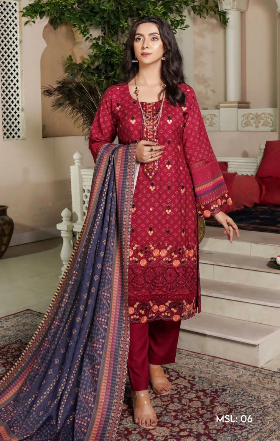 MUNIRA | EMBROIDERED DHANAK READYMADE | MHL06