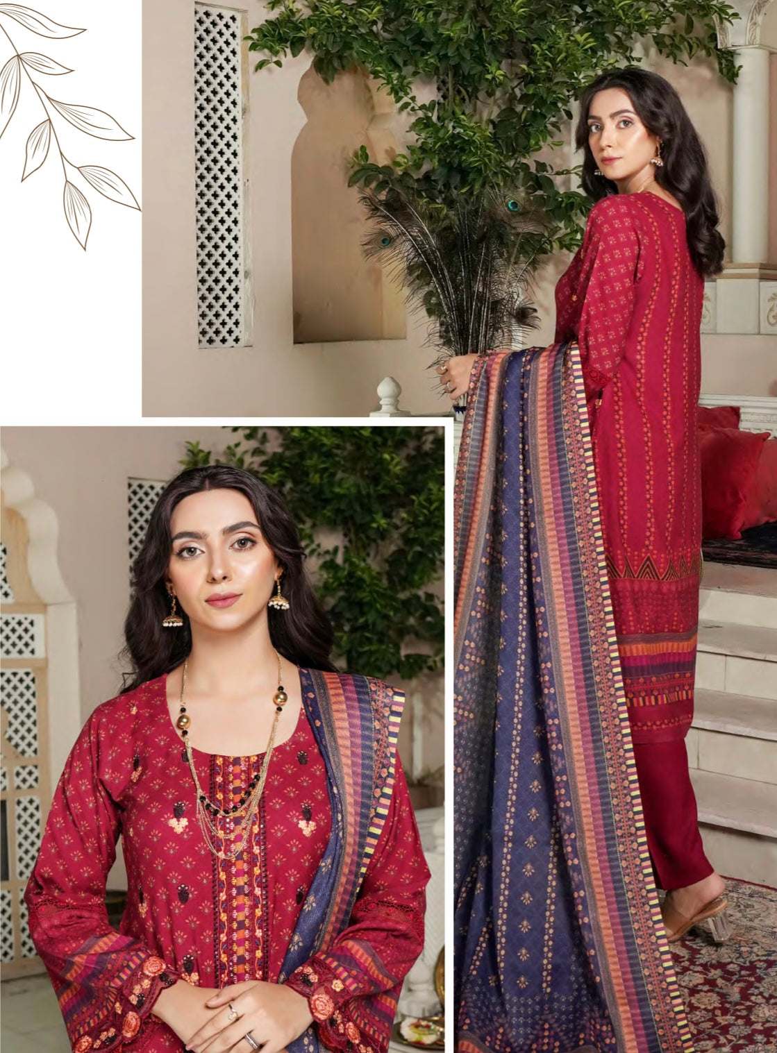 MUNIRA | EMBROIDERED DHANAK READYMADE | MHL06