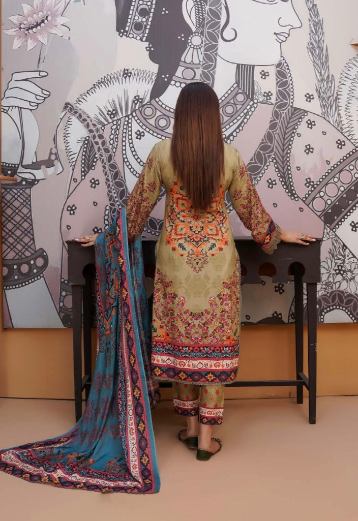 MUNIRA | EMBROIDERED DHANAK READYMADE | MHL012