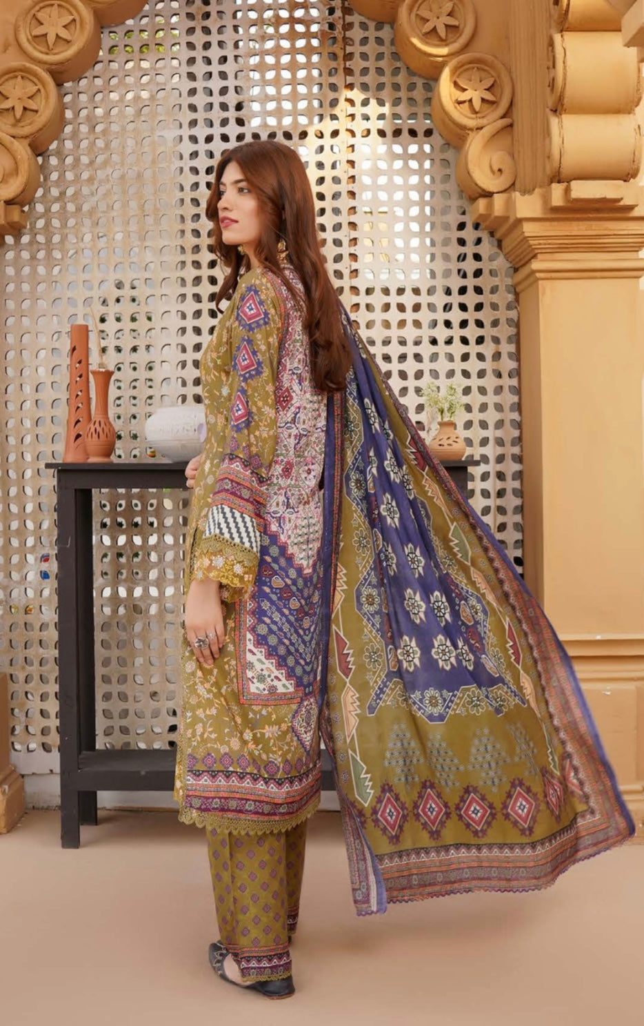 MUNIRA | EMBROIDERED DHANAK READYMADE | MHL013