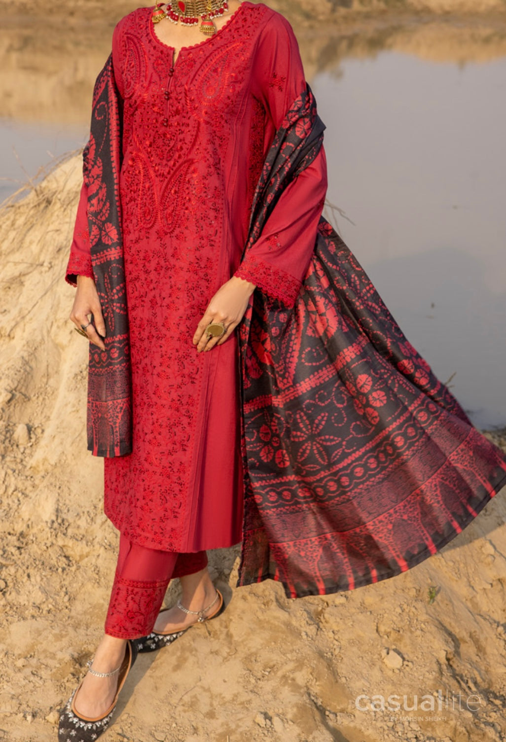 MIRHA SPECIAL DASHT-E-TAMANNA’ | LUXURY EMBROIDERED LINEN READYMADE | MSZF2101