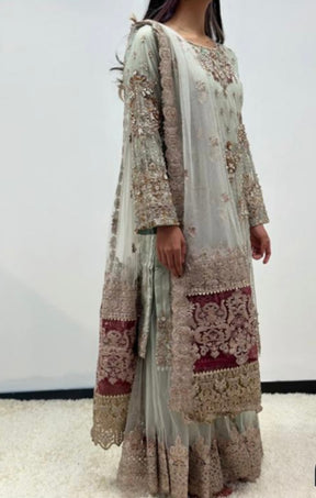 SIMRANS IMROZIA INSPIRED | EMBROIDERED NET READYMADE | JS159