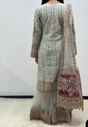 SIMRANS IMROZIA INSPIRED | EMBROIDERED NET READYMADE | JS159