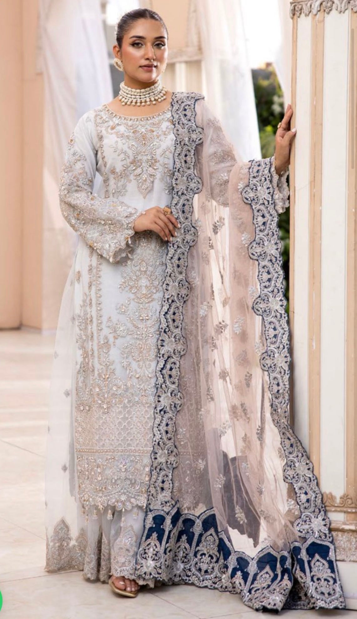 Simrans chiffon Imrozia 3 piece luxury embroidered net suit 703